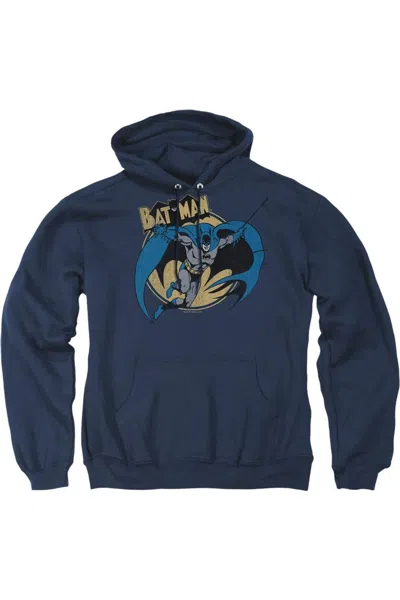 Gildan Batman Through The Night Adult Pull Over Hoodie / Hooded Sweatshirt In Blue