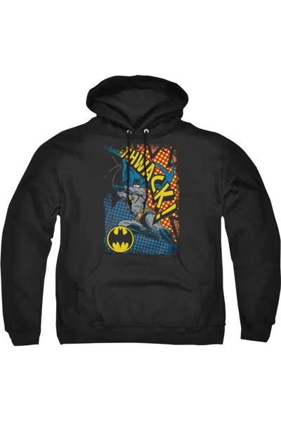 Gildan Batman Thwack Adult Pull Over Hoodie / Hooded Sweatshirt In Black