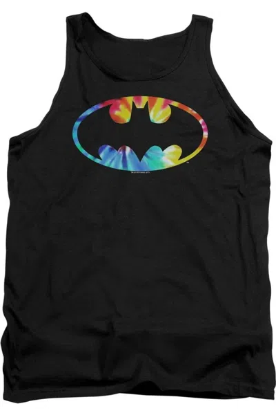 Gildan Batman Tie Dye Batman Logo Adult Tank Top In Black