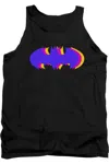 Gildan Batman Tri Colored Symbol Adult Tank Top In Black