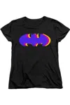 Gildan Batman Tri Colored Symbol Short Sleeve Women´s Tee / T-shirt In Black