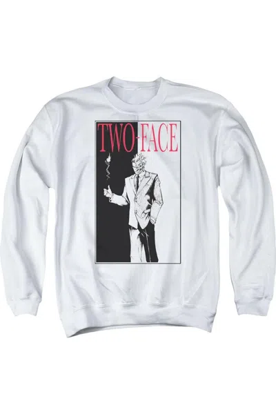 Gildan Batman Two Face Adult Crewneck Sweatshirt In Gray