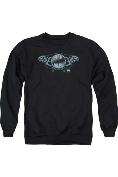 Gildan Batman Two Gargoyles Logo Adult Crewneck Sweatshirt In Black
