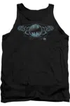 Gildan Batman Two Gargoyles Logo Adult Tank Top In Black
