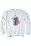 Gildan Batman V Superman A New Dawn Adult Crewneck Sweatshirt In White