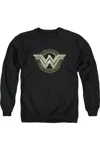 Gildan Batman V Superman Ancient Emblems Adult Crewneck Sweatshirt In Black