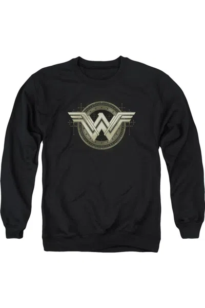 Gildan Batman V Superman Ancient Emblems Adult Crewneck Sweatshirt In Black
