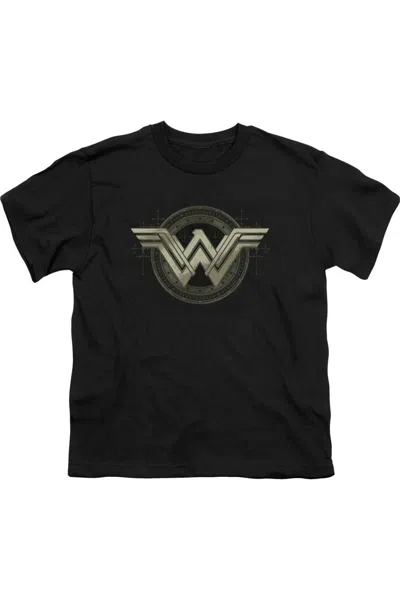 Gildan Kids' Batman V Superman Ancient Emblems Short Sleeve Juvenile Tee / T-shirt In Black