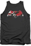 Gildan Batman V Superman Armor Splatter Logo Adult Tank Top In Pink