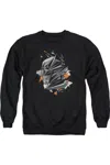 Gildan Batman V Superman Bat Head Tech Adult Crewneck Sweatshirt In Black