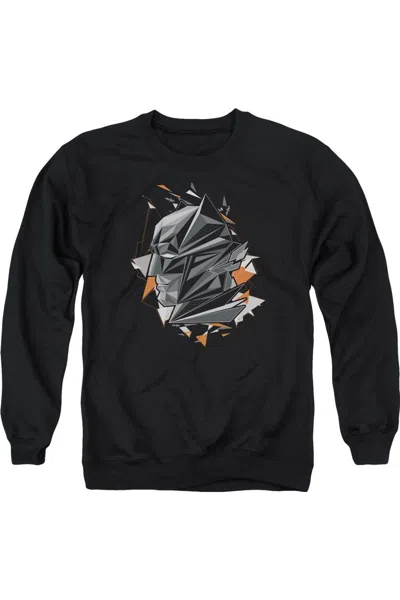 Gildan Batman V Superman Bat Head Tech Adult Crewneck Sweatshirt In Black