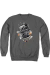 Gildan Batman V Superman Bat Head Tech Adult Crewneck Sweatshirt In Pink