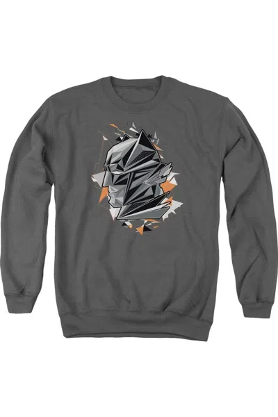Gildan Batman V Superman Bat Head Tech Adult Crewneck Sweatshirt In Pink
