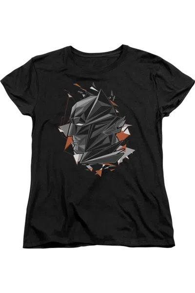 Gildan Batman V Superman Bat Head Tech Short Sleeve Womens Tee / T-shirt In Black
