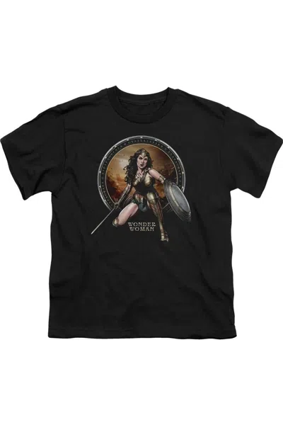 Gildan Kids' Batman V Superman Batlle Zone Short Sleeve Youth Tee / T-shirt In Black