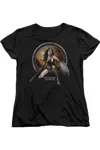 Gildan Batman V Superman Batlle Zone Short Sleeve Womens Tee / T-shirt In Black