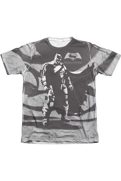 Gildan Batman V Superman Batman Contrast Adult Poly/cotton Short Sleeve Tee / T-shirt In White