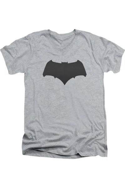 Gildan Batman V Superman Batman Logo Short Sleeve Adult V Neck Premium Cotton Tee / T-shirt In Multi