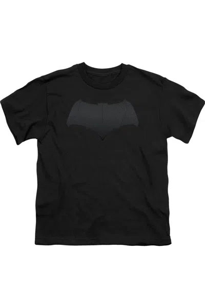 Gildan Kids' Batman V Superman Batman Logo Short Sleeve Juvenile Tee / T-shirt In Black