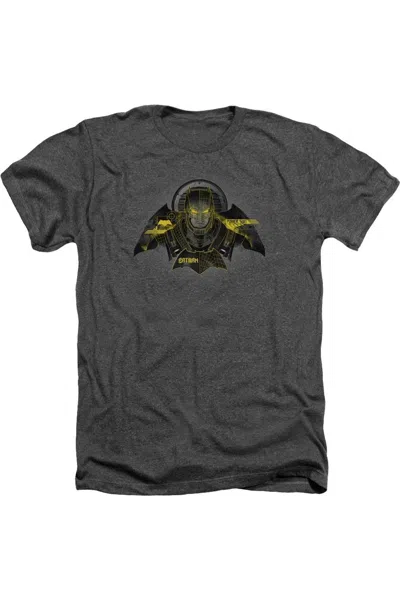 Gildan Batman V Superman Batman Tech Adult Heather Tee / T-shirt In Gray