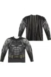 Gildan Batman V Superman Batman Uniform (front/back Print) Long Sleeve Adult Poly Crew Tee / T-shirt In White