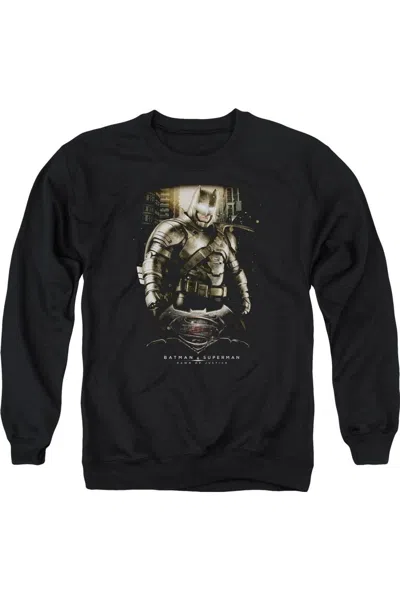 Gildan Batman V Superman Bats Ground Zero Adult Crewneck Sweatshirt In Black