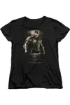 Gildan Batman V Superman Bats Ground Zero Short Sleeve Womens Tee / T-shirt In Black
