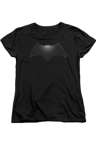 Gildan Batman V Superman Beveled Bat Logo Short Sleeve Womens Tee / T-shirt In Black