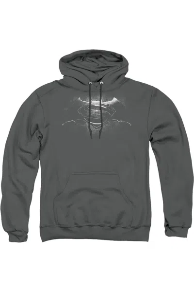 Gildan Batman V Superman Bw Logo Adult Pull Over Hoodie / Hooded Sweatshirt In Pink