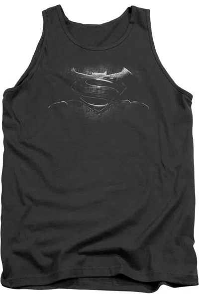 Gildan Batman V Superman Bw Logo Adult Tank Top In Pink