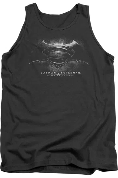 Gildan Batman V Superman Bw Logo Adult Tank Top In Pink