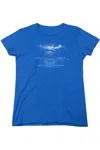 Gildan Batman V Superman Bw Logo Short Sleeve Womens Tee / T-shirt In Blue