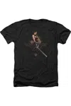 Gildan Batman V Superman City Girl Adult Heather Tee / T-shirt In Black
