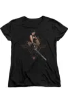 Gildan Batman V Superman City Girl Short Sleeve Womens Tee / T-shirt In Black
