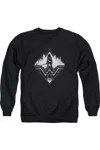 Gildan Batman V Superman City Warrior Adult Crewneck Sweatshirt In Black