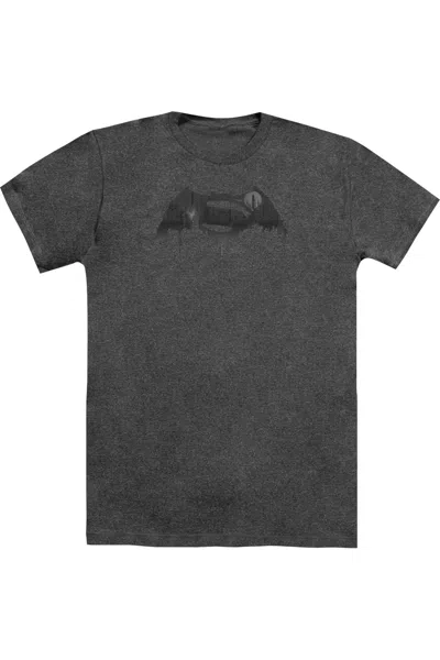 Gildan Batman V Superman Cityscape Logo Adult Heather Tee / T-shirt In Gray