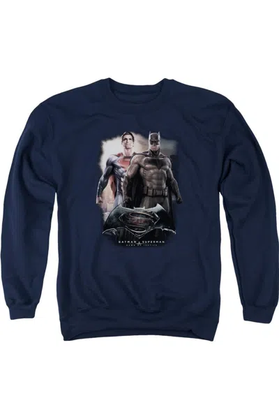Gildan Batman V Superman Dawn Adult Crewneck Sweatshirt In Blue
