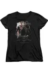 Gildan Batman V Superman Dawn Short Sleeve Womens Tee / T-shirt In Black