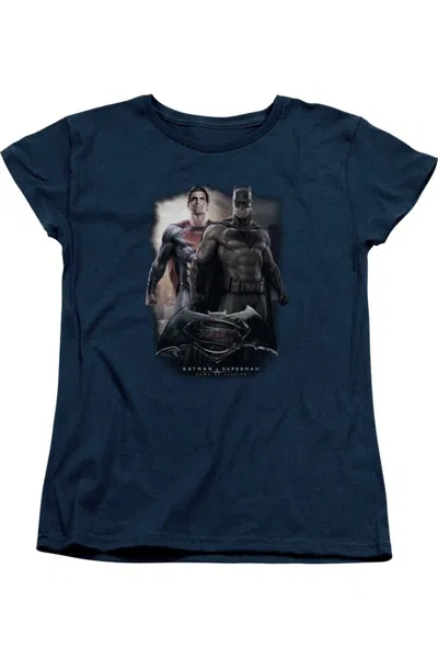 Gildan Batman V Superman Dawn Short Sleeve Womens Tee / T-shirt In Blue