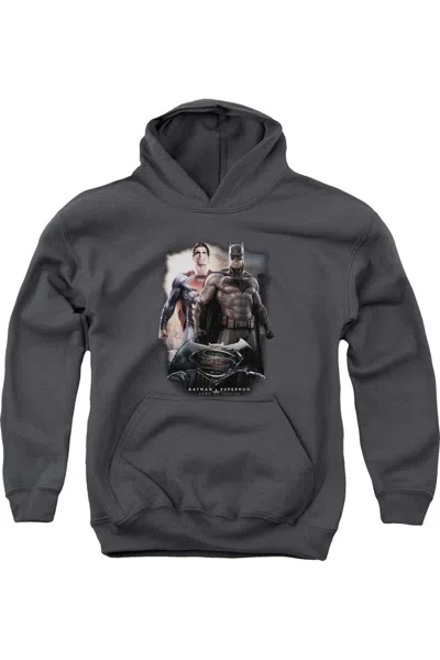 Gildan Kids' Batman V Superman Dawn Youth Pull Over Hoodie / Hooded Sweatshirt In Gray