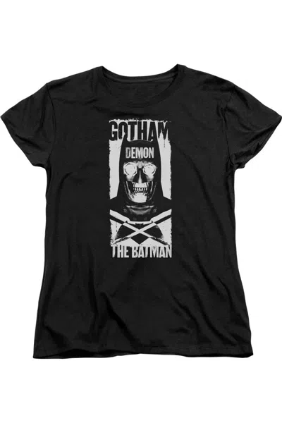 Gildan Batman V Superman Demon Bat Short Sleeve Womens Tee / T-shirt In Black