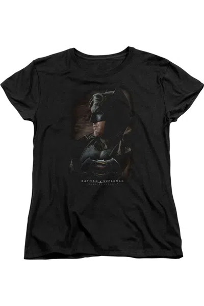 Gildan Batman V Superman Desert Gear Short Sleeve Womens Tee / T-shirt In Black