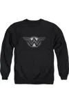 Gildan Batman V Superman Glow Emblem Adult Crewneck Sweatshirt In Black