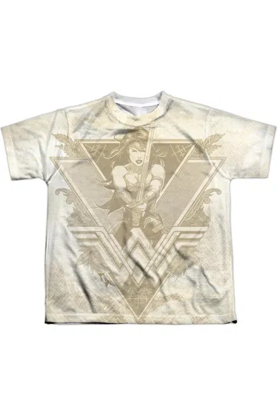 Gildan Kids' Batman V Superman Greek Goddess (front/back Print) Short Sleeve Youth Poly Crew Tee / T-shirt In Multi