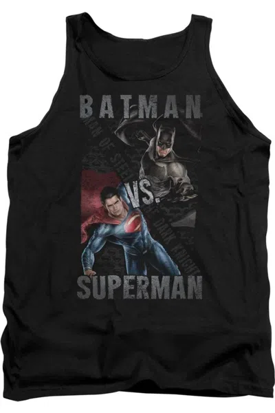 Gildan Batman V Superman Hero Split Adult Tank Top In Black