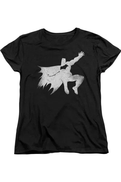 Gildan Batman V Superman Knight Silhouette Short Sleeve Womens Tee / T-shirt In Black
