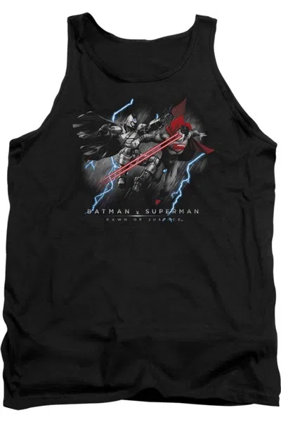 Gildan Batman V Superman Lightning V Heat Vision Adult Tank Top In Black