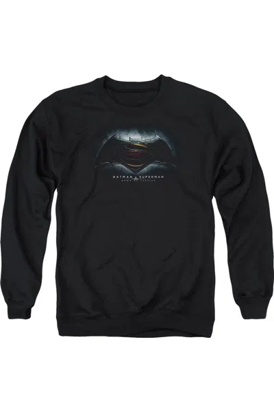 Gildan Batman V Superman Logo Adult Crewneck Sweatshirt In Black