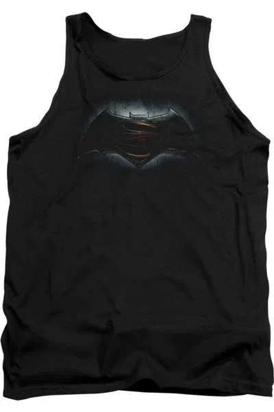 Gildan Batman V Superman Logo Adult Tank Top In Black