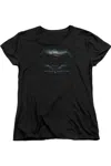 Gildan Batman V Superman Logo Short Sleeve Womens Tee / T-shirt In Black